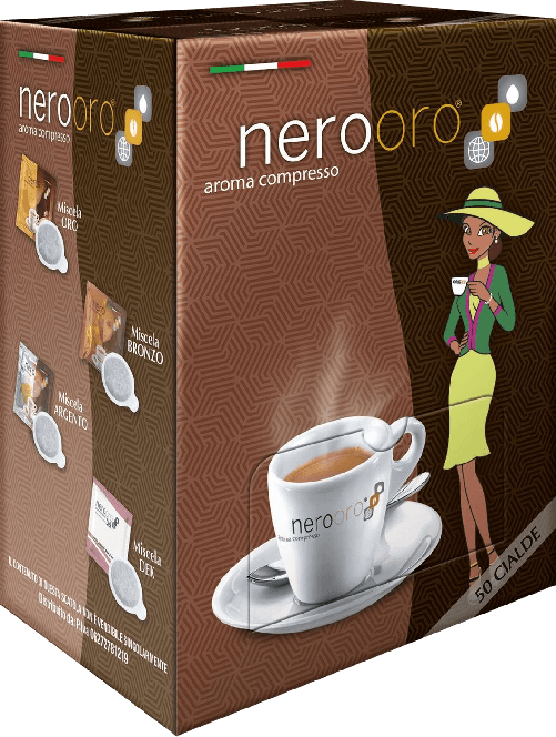 CAFFÈ NEROORO - MISCELA BRONZO - Box 50 CIALDE ESE44 da 7.2g