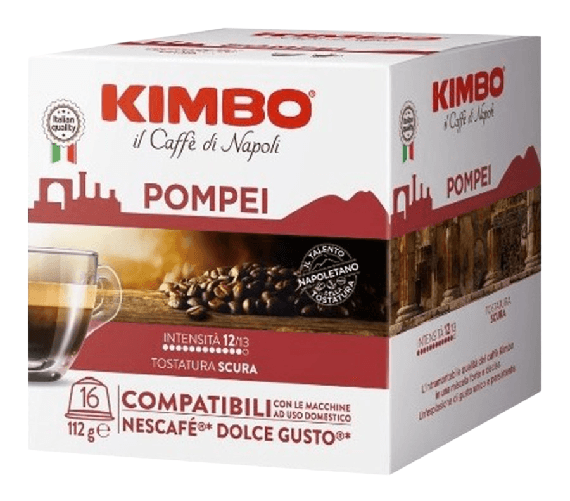 CAFFÈ KIMBO POMPEI - 16 CAPSULE COMPATIBILI DOLCE GUSTO da 7g
