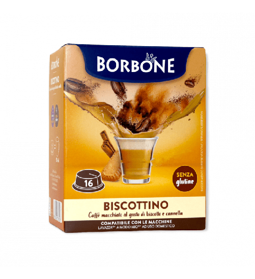 CAFFÈ BISCOTTO E CANNELLA CAFFÈ BORBONE BISCOTTINO - 16 CAPSULE COMPATIBILI A MODO MIO da 8g