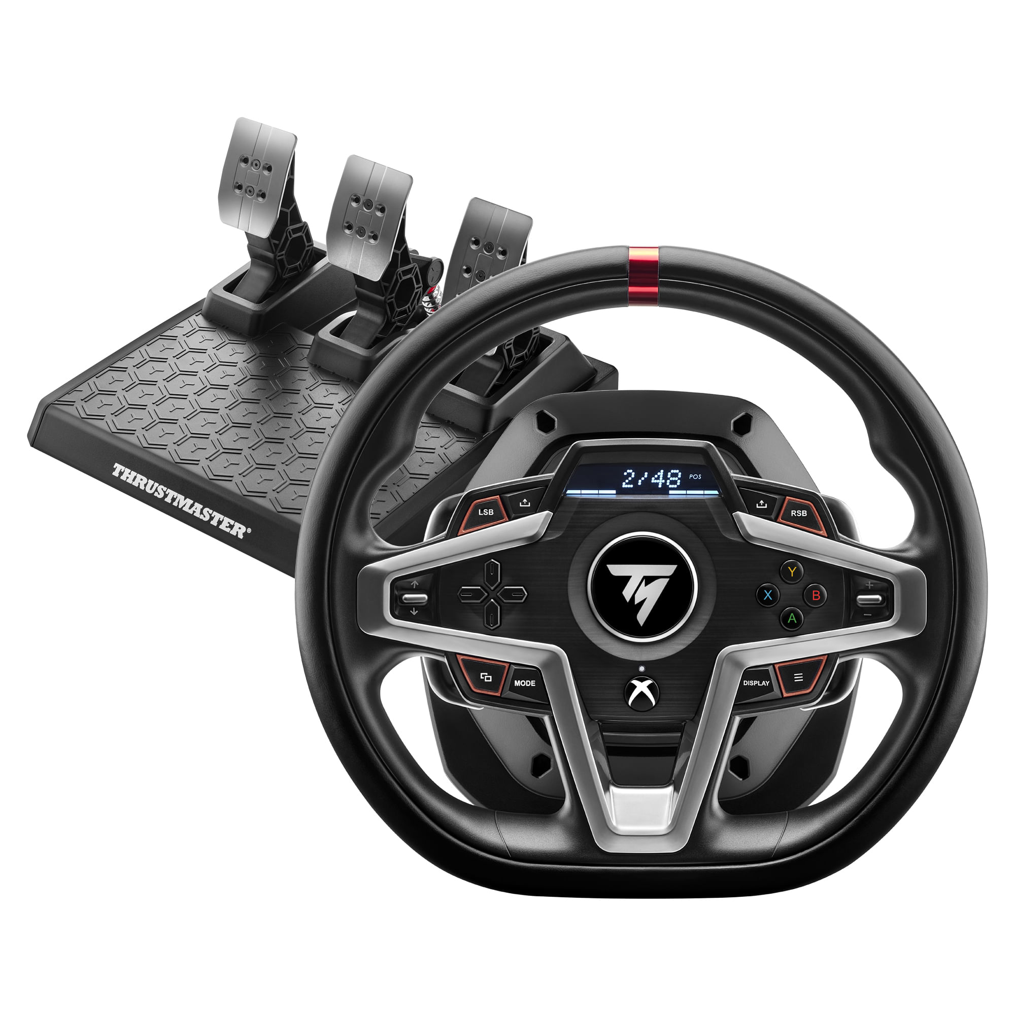 Thrustmaster 4460182 periferica di gioco Nero USB Sterzo + Pedali Analogico/Digitale PC, Xbox One, Xbox One S, Xbox One X, Xbox Series S, Xbox Series