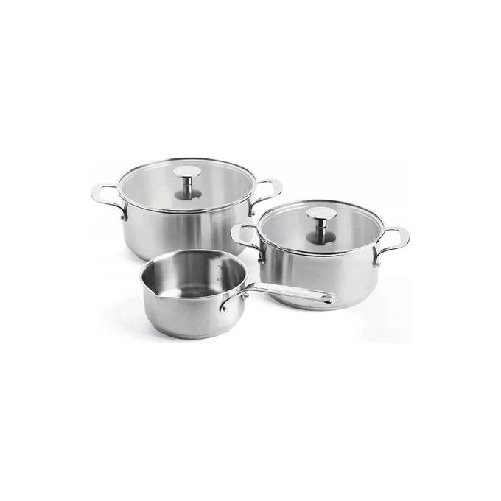 Kitchen Aid Batteria di Pentole Acciaio Spazzolato