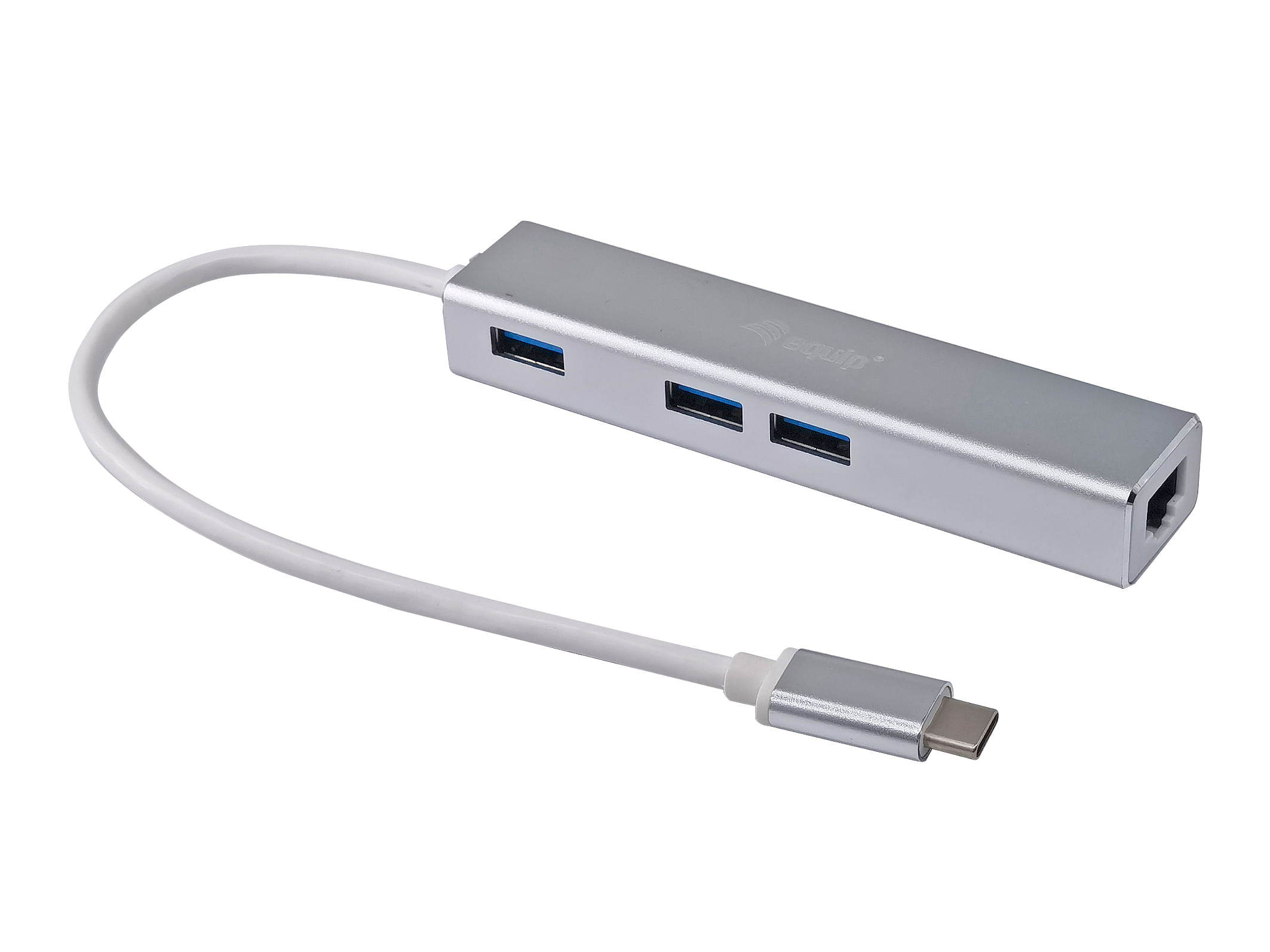 Conceptronic Equip Hub da USB-C a 3 porte USB 3.0 con adattatore Gigabit Equip Hub da USB-C a 3 porte USB 3.0 con adattatore Gigabit