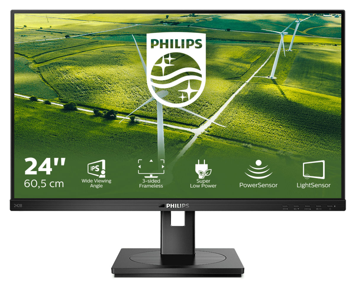 PHILIPS Monitor 23.8'' LED IPS 242B1G - 00 1920x1080 Full HD Tempo di Risposta 4 ms Philips 242B1G/00 LED display 60,5 cm (23.8") 1920 x 1080 Pixel Fu