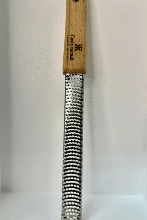 grattuggiatartufi acciaio inox manico in legno taglio universale