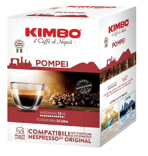 CAFFÈ KIMBO POMPEI - Box 50 CAPSULE COMPATIBILI NESPRESSO da 5.4g