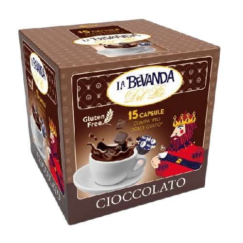 CIOCCOLATO LA BEVANDA DEL RÈ - Box 15 CAPSULE COMPATIBILI DOLCE GUSTO da 16g