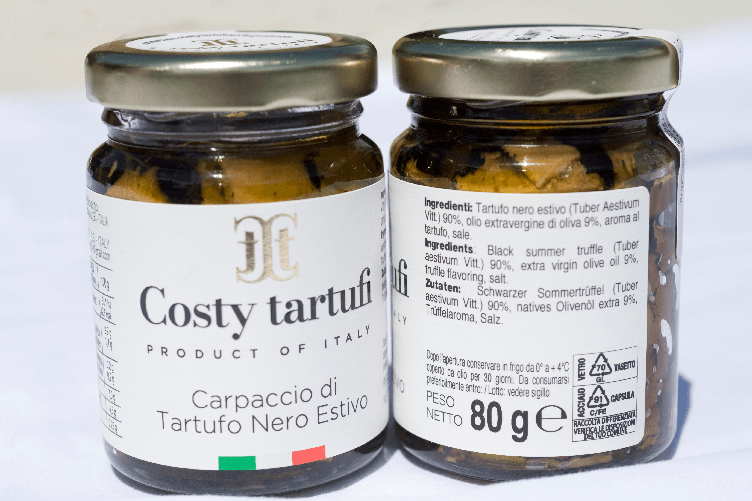 carpaccio di tartufo nero estivo gr. 80