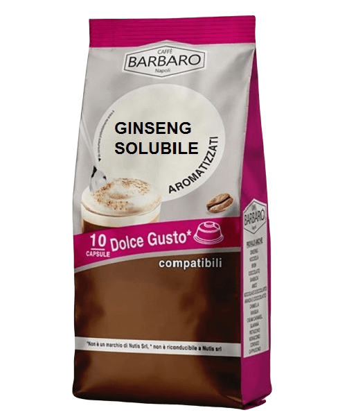 GINSENG SOLUBILE BARBARO - 10 CAPSULE COMPATIBILI DOLCE GUSTO da 13g