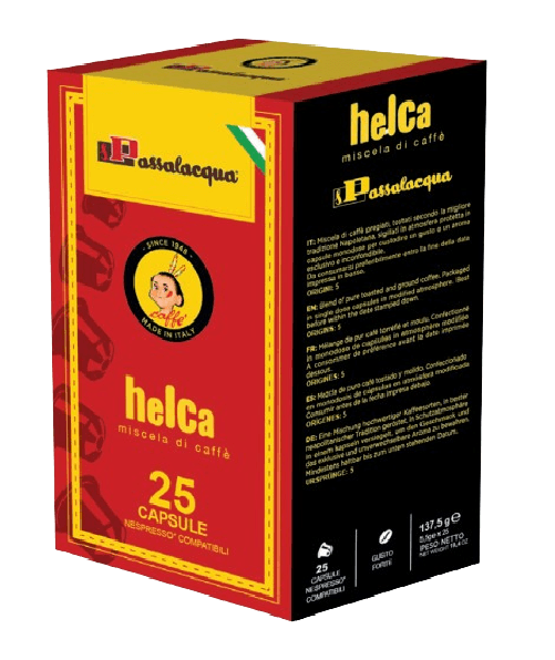 CAFFÈ PASSALACQUA HELCA - GUSTO FORTE - Box 25 CAPSULE COMPATIBILI NESPRESSO da 5.5g