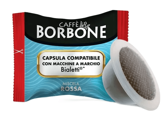 CAFFÈ BORBONE - MISCELA ROSSA - Box 50 CAPSULE COMPATIBILI BIALETTI da 6g