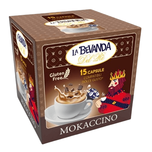 MOKACCINO LA BEVANDA DEL RÈ - Box 15 CAPSULE COMPATIBILI DOLCE GUSTO da 12g
