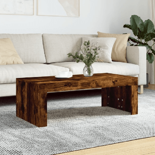 vidaXL Tavolino da Salotto Rovere Fumo 102x50x36 cm Legno Multistrato