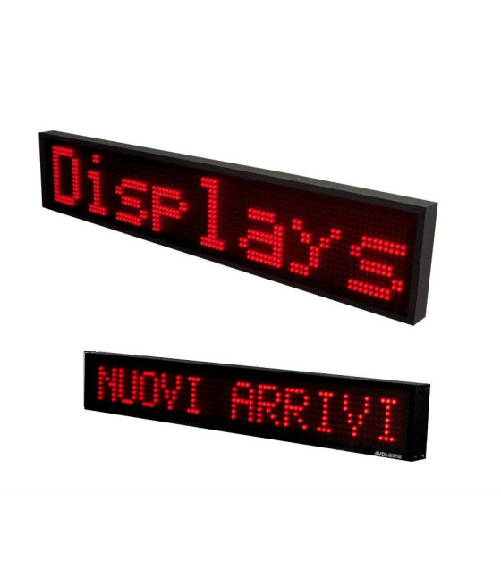 Trade Shop Traesio-insegna Luminosa A Led Scritta Personalizzata Scorrevole Luce Rossa 100 X 20 Cm -