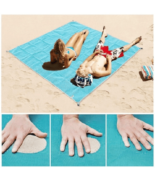 Trade Shop Traesio-telo Mare Anti Sabbia Sand Free Mat Rimuovi Sabbia Telo Utile Pic-nic Campeggio -