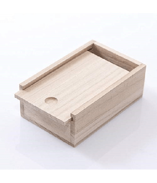 Set 2pz Scatole Baule Legno Portagioie Rettangolare 17x7.5x5cm Cofanetto Minuterie -
