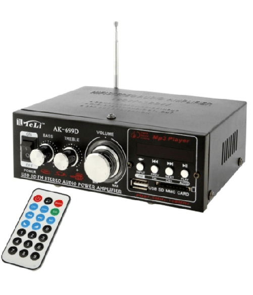 Trade Shop Traesio-amplificatore Audio Ak-699d Mp3 Fm Usb Karaoke Amplificatore Con Telecomando Stereo -