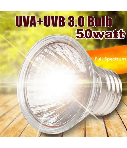 Lampada Giorno Per Rettili Tartarughe Terrario 50w Luce Solare Raggi Uva+uvb 3.0 -