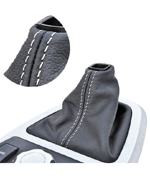 Cuffia Copri Leva Cambio Auto Antipolvere Universale In Similpelle Colore Grigio -