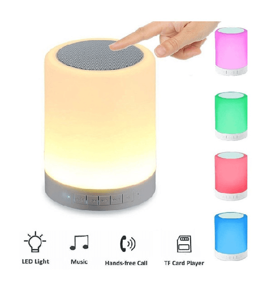 Trade Shop Traesio-cassa Lampada Smart Lamp Speaker Bluetooth Multicolor Timer/aux/sd Card -