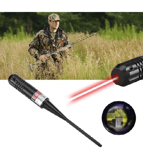 Trade Shop Traesio-collimatore Allineatore Laser Per Ottica Carabina 4 Adattatori Da 0.20 Al 0.50 -