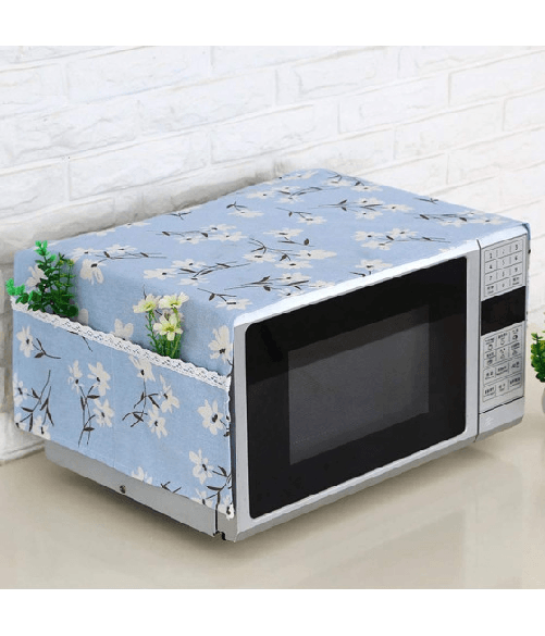 Trade Shop Traesio-copertura Antipolvere Forno Microonde Tasca Portaoggetti 85x35cm Tessuto Telo -