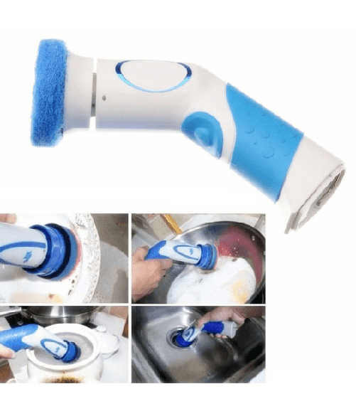 Trade Shop Traesio-pulitore Power Scrubber Sgrassatore Rotante Impermeabile Scrosta Piatti Pentole -