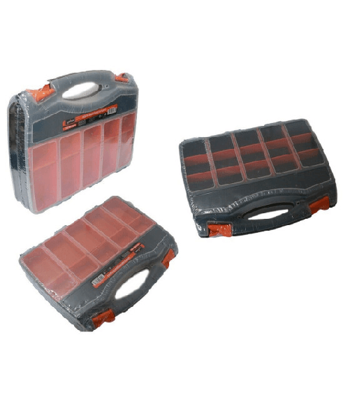 Trade Shop Traesio-valigetta Cassetta Porta Attrezzi E Minuteria Organizer 37x30x8 Cm 31 Scomparti -