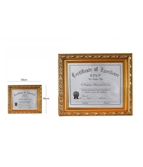 Trade Shop Traesio-cornice Per Foto Certificati Quadri Tele Dimensioni A4 20 X 30 Cm Dorato -