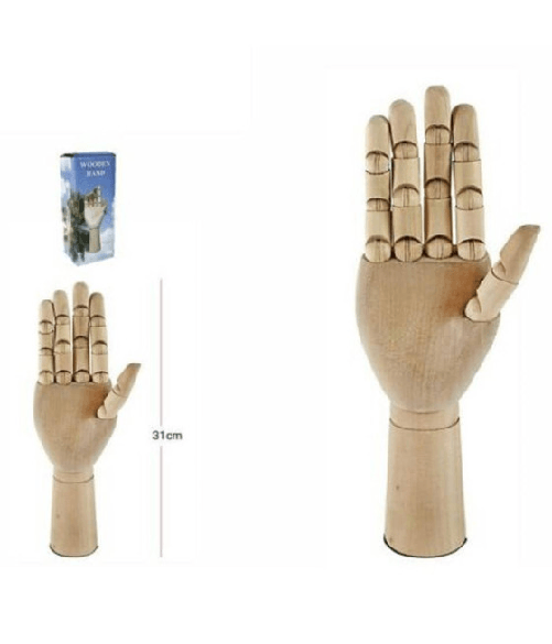 Trade Shop Traesio-mano Manichino In Legno Disegno Esposizioni Allestimento Vetrine 30 Cm -
