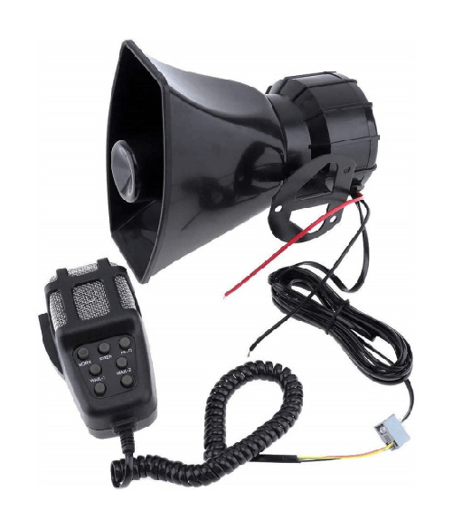 Trade Shop Traesio-sirena Centralina 7 Canali 100w Waterproof Allarme Microfono Megafono Auto 12v -