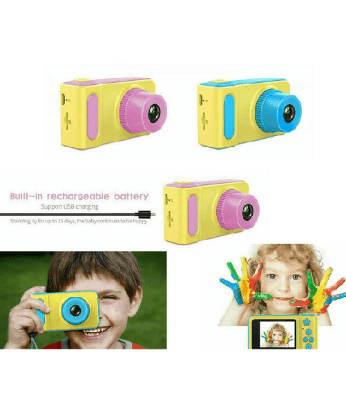 Trade Shop Traesio-kids Camera Fotocamera Digitale Hd Impermeabile 2" Sport Action Camera Micro Sd -