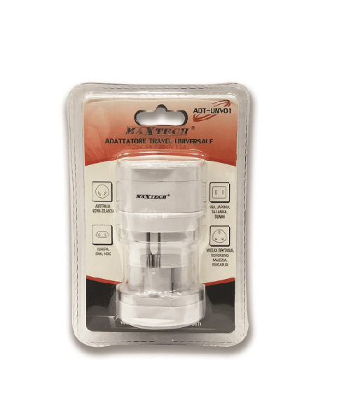 Maxtech-adattatore Europeo Da Viaggio Spina Parete Universale 125/250v Maxtech Adt-unv01 -