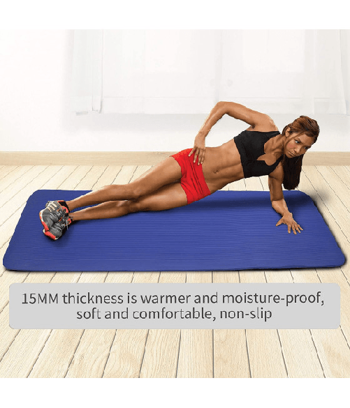 Trade Shop Traesio-tappetino Tappeto Yoga Palestra 180x62 Tappeto Fitness Addominali Aerobica -