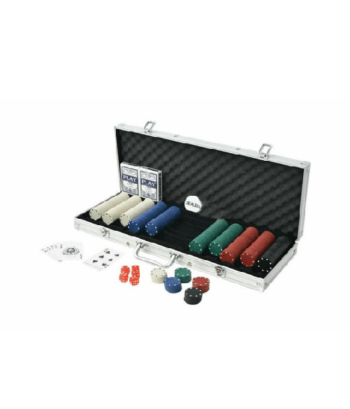 Trade Shop Traesio-set Poker 500 Fiches Chips 2 Mazzi Carte Gettone Deal Kit Texas Holdem -