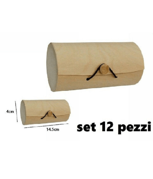 Trade Shop Traesio-set 12 Scatole Box Astuccio In Legno Decoupage Portagioie Cofanetto 53485a -