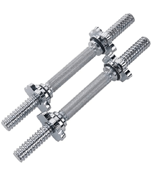 Trade Shop Traesio-2 Manubri Filettati Da 40cm Per Sollevamento Pesi Sport Allenamento Palestra -