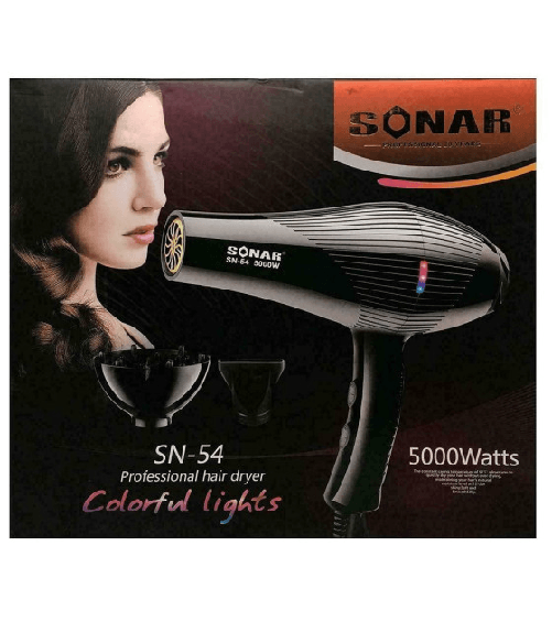 Trade Shop Traesio-asciugacapelli Diffusore Phon 5000w Sonar Sn-54 Professionale Salone Di Bellezza -