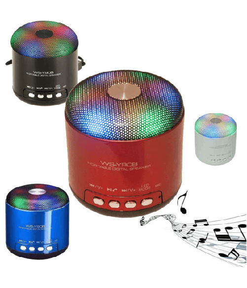 Trade Shop Traesio-cassa Portatile Bluetooth Mp3 Vivavoce Led Microsd Altoparlante Radio Fm Ws-y90b -