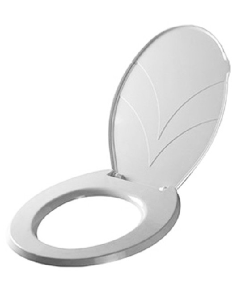 Trade Shop Traesio-copriwater Coprivaso Tavoletta Sedile Wc Plastica Diametro 324mm Colore Bianco - 3,5