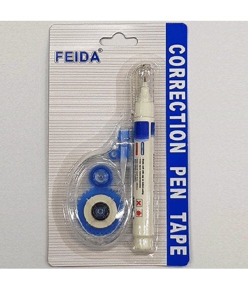 Trade Shop Traesio-set 2 Pezzi Correttore Penna + 2 Pezzi Correttore Nastro C.8482 Bianchetto -