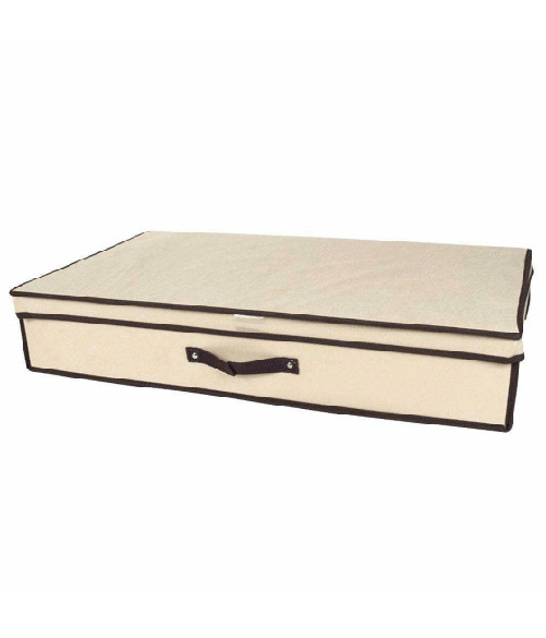 Trade Shop Traesio-contenitore Salvaspazio Sottoletto In Tessuto Per Cambio Stagione 80x45x15cm -