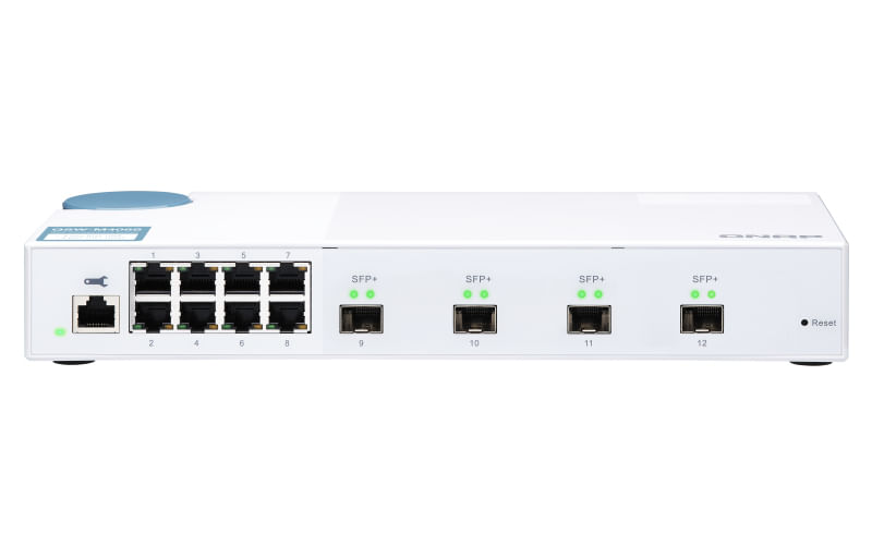 Qnap -QNAP SWITCH QSW-M408S managed 8 port 1Gbps 4 port 10GbE SFP PROMO FINO AD ESAURIMENTO SCORTE QNAP QSW-M408S switch di rete Gestito L2 Gigabit E