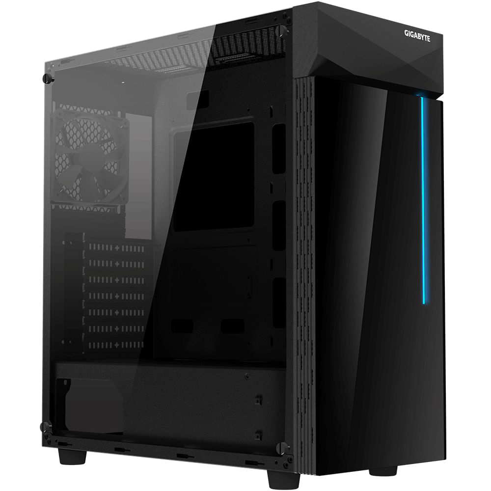 Gigabyte C200 Midi Tower Nero (GIGABYTE C200 GLASS MID TOWER CASE BLACK) GIGABYTE C200 Midi Tower Nero
