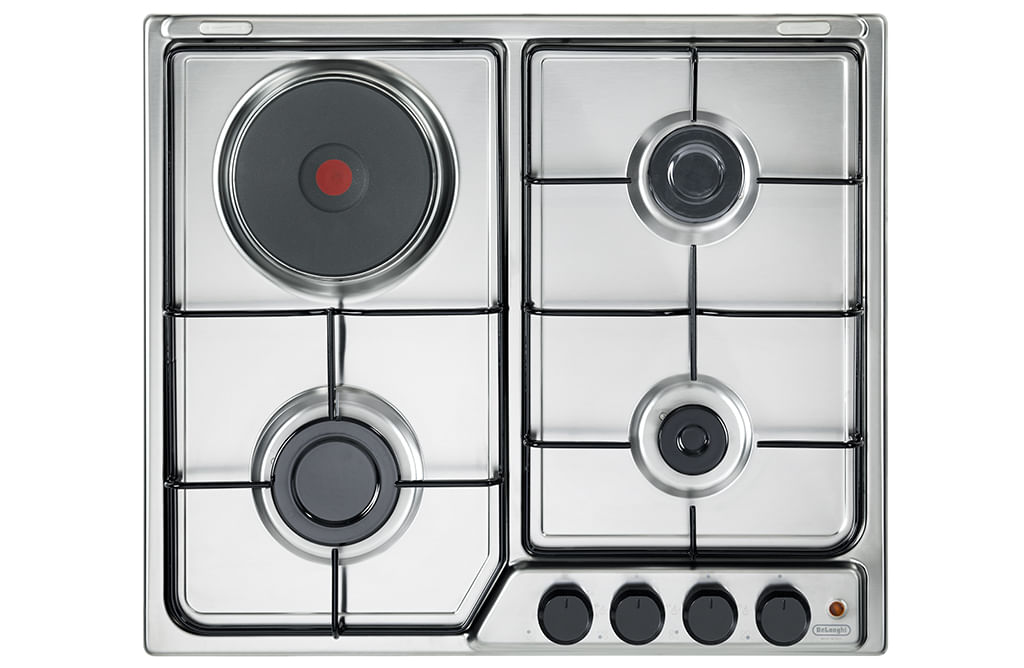 Delonghi De’Longhi FFI 36 ER piano cottura Acciaio inossidabile Da incasso 58 cm Combi 4 Fornello(i) De’Longhi FFI 36 ER piano cottura Acciaio inossid