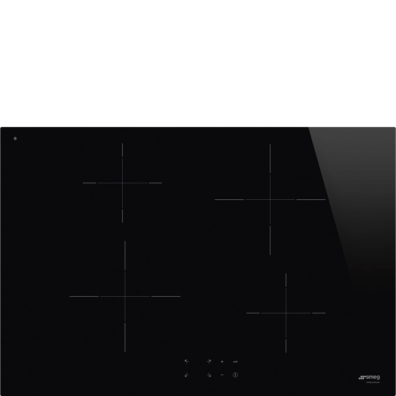 Smeg SI2741D Piano cottura a Induzione in Vetroceramica Semifilo 4 Zone 75 cm Touch Control 9 livelli di potenza Nero Smeg SI2741D piano cottura Nero