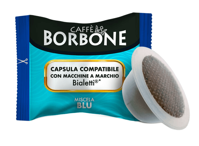 CAFFÈ BORBONE - MISCELA BLU - Box 50 CAPSULE COMPATIBILI BIALETTI da 6g