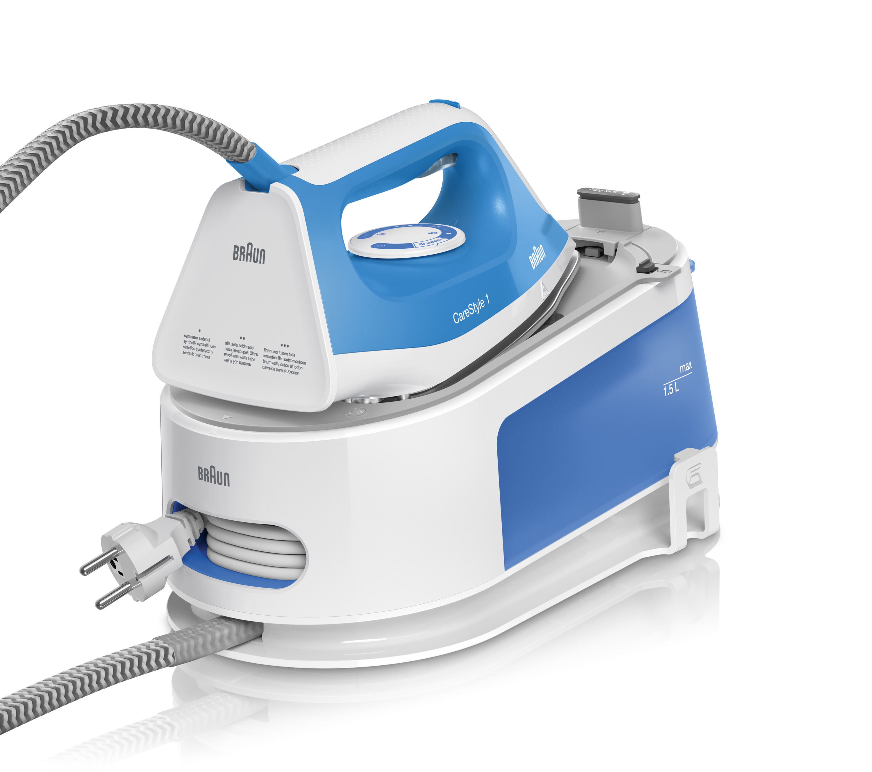 Braun CareStyle 1 IS 1012 BL 2400 W 1,5 L Ceramica Blu, Bianco Braun CareStyle 1 IS1012BL Blue