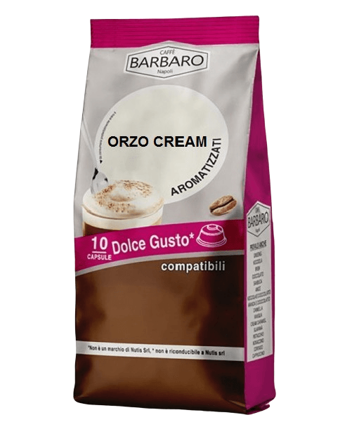 ORZO CREAM BARBARO - 10 CAPSULE COMPATIBILI DOLCE GUSTO da 3g