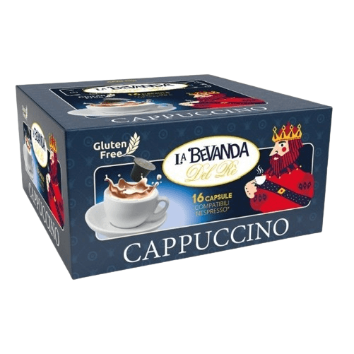 CAPPUCCINO LA BEVANDA DEL RÈ - Box 16 CAPSULE COMPATIBILI NESPRESSO da 6g