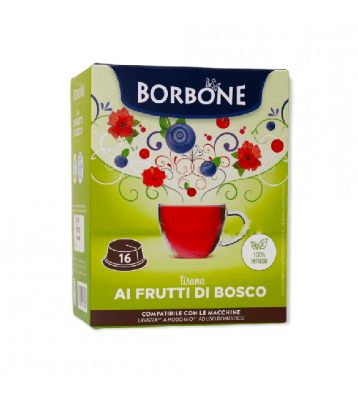 TISANA AI FRUTTI DI BOSCO CAFFÈ BORBONE - 16 CAPSULE COMPATIBILI A MODO MIO da 3g